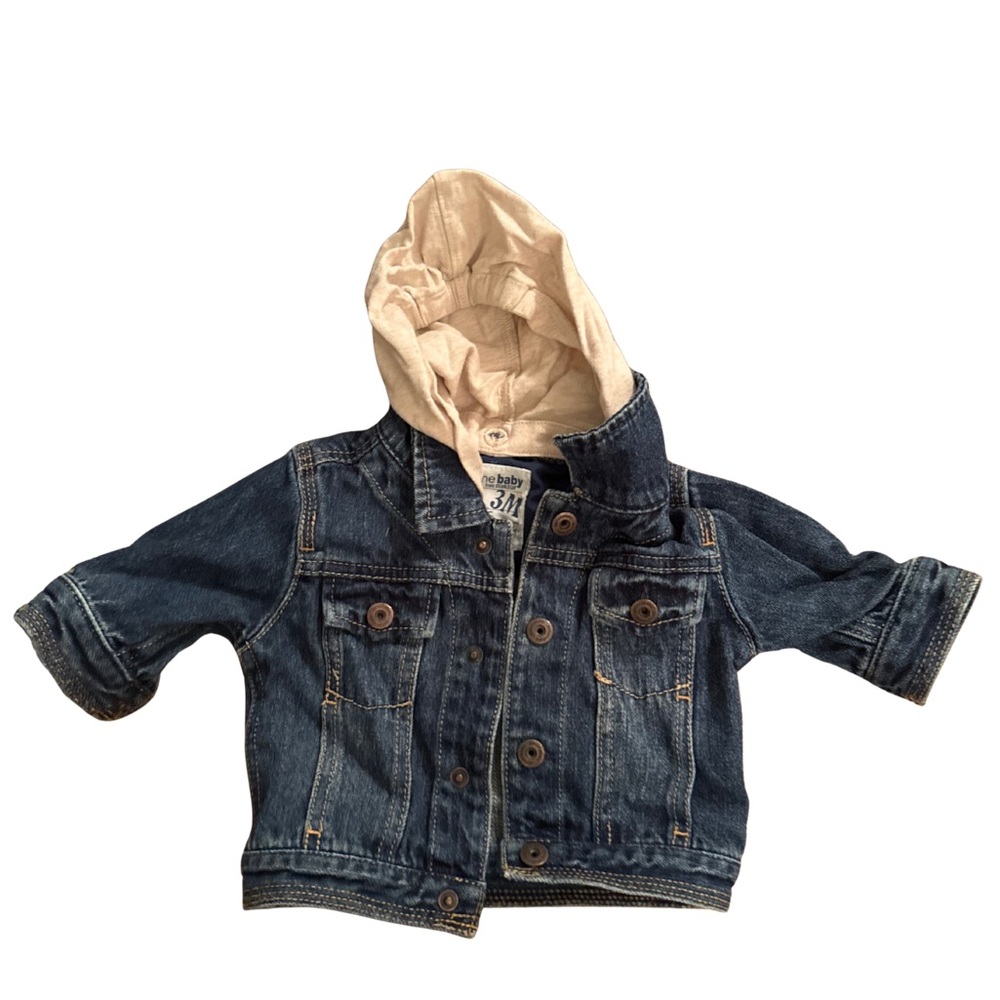 OshKosh B'gosh Blue Denim Jacket with Cream Hood